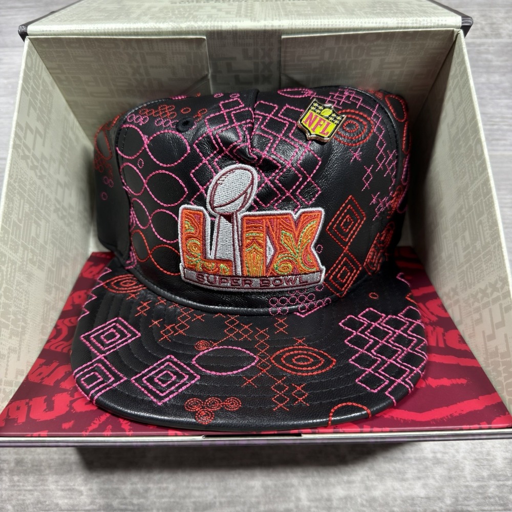 NFL New Orleans Super Bowl LIX 59 LIMITED EDITION New Era 950 Leather Hat &‎ Box